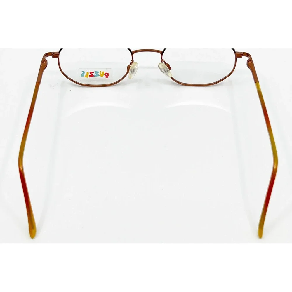 Puzzle Eyeglasses Kids Brown Oval Metal Frames PZ 25 01X0336 125
